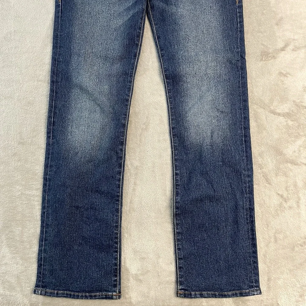 NWT True Religion Ricky Relaxed Straight Jeans Mens 30 (32x34) Medium Wash Flap